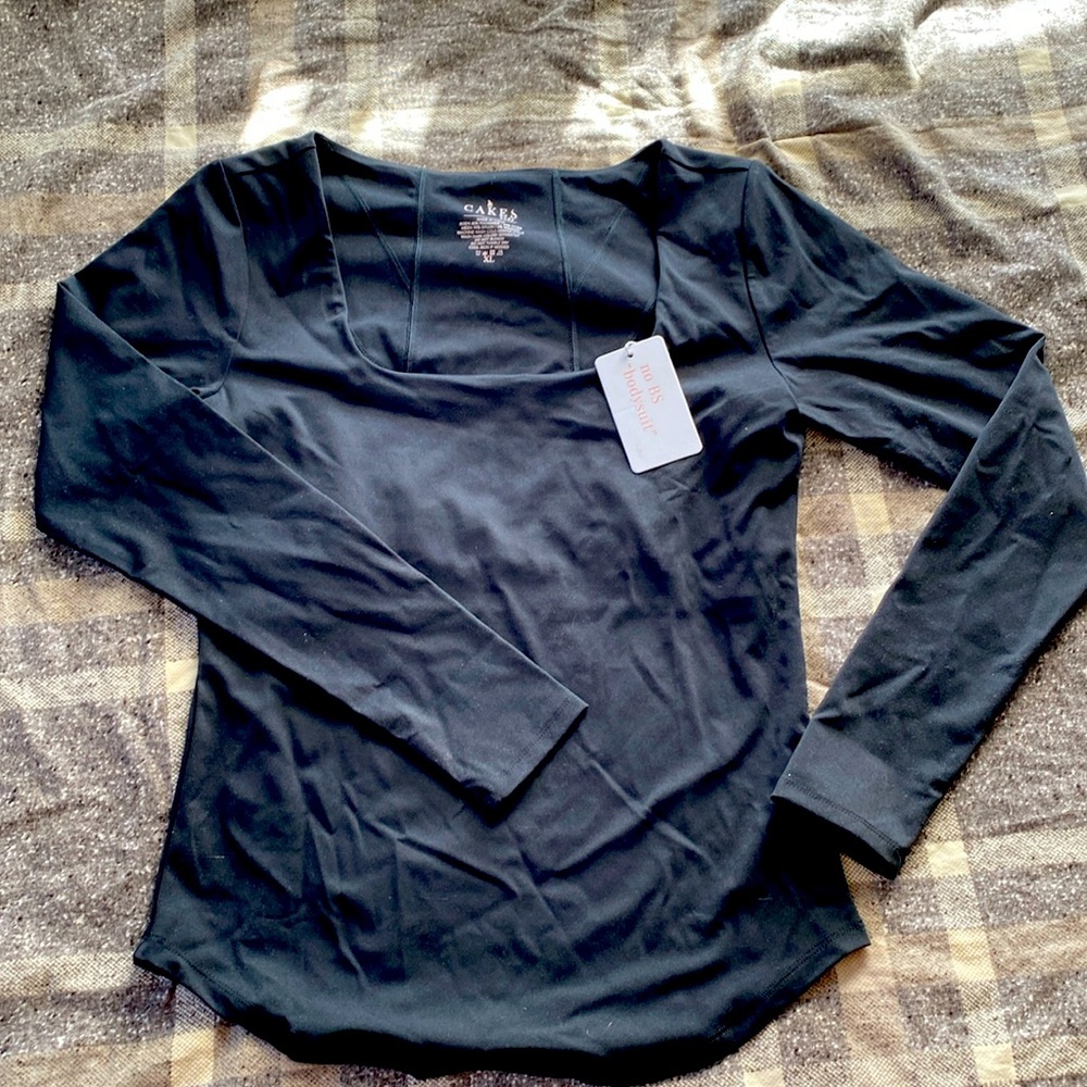 Cakes No BS “Bodysuit” Long Line Shirt NWT